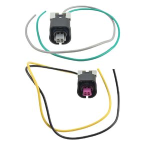 2PCS VVT Variable Valve Timing Solenoid Harness Wiring Fit for Buick for GMC for Chevrolet for Pontiac 2.2L 2.4L Engine Camshaft Position Actuator Solenoid Valve Connector Pigtail 12628348