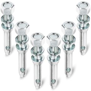 6 Pack S07020800 Cat 1 Draw Pin Hitch Accessories for Tractors, 5-1/2 in Universal Forged Draw Pin Lift Arm Pin Accessories for Tractors
