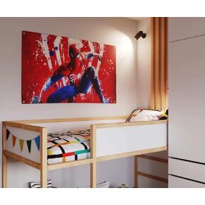 FreedomAction - Spiderman Flag for Room Decor - 3x5' Hanging Tapestry for Bedroom, Gaming Room, Kids room, College Dorm & Apartment - Easy to Hang, 4 Grommet Eyelets - Unique Print - Decorations & in Saudi Arabia