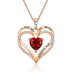 Finik Rose Gold Heart Necklaces for women, S925 Sterling Silver Wife Jewelry Gifts for Women, Mother’s Day Valentine’s Day Christmas Wedding Anniversary Birthday Gifts for Mom Girlfriend Wife Daughter