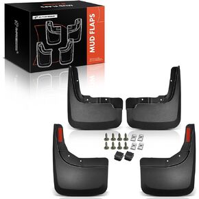 A-Premium Set of 4PCS Mud Flaps Splash Guards Mudguards Mudflaps with Hardware Compatible with Chevrolet Silverado 1500 2019-2022, Front and Rear (Driver & Passenger Sides)