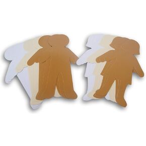 Multi Flesh Tones Paper People Shapes - 20 Count