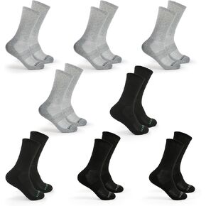 Fruit of the Loom Athletic Crew Socks for Men, 8 Pair Multi Pack - Cushioned, Breathable, Arch Support, Size 6-12