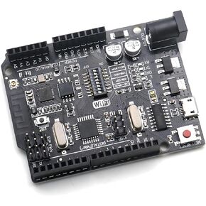 WiFi R3 ATmega328P+ESP8266 Development Board 32mb Memory USB-TTL CH340G Dual Microcontrollers, WiFi Connectivity, Arduino Compatibility, Flexibility, Support USB-TTL for Creative and Embedded