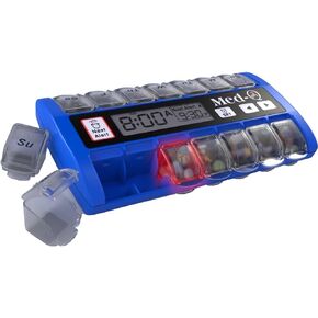 Digital Pill Box Organizer Featuring Alarm & Flashing Lights