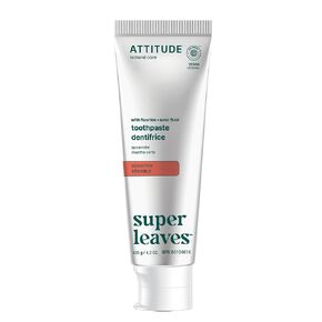 ATTITUDE Toothpaste with Fluoride, Prevents Tooth Decay and Cavities, Vegan, Cruelty-Free and Sugar-Free, Complete Care, Spearmint, 4.2 Oz
