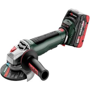 Metabo 18V Cordless 4-1/2-Inch / 5-Inch Angle Grinder Kit | (2) 18V 5.5 Ah Batteries | Brushless | Safety Features: Mechanical Safety Clutch, Brake, Paddle Switch | WPB 18 LT BL 11-125 Quick Kit