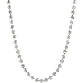 Italian 925 Sterling Silver Bead Diamond-cut 2mm Chain Necklace (16"-30" available) (18)