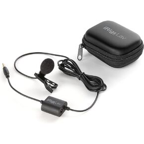 IK Multimedia iRig Mic Lav lapel microphone, omnidirectional condenser lavalier microphone with 1/8" TRRS jack, headphone out and daisy-chaining for iPhone, iPad, Android, Mac, PC