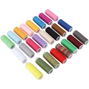 Waxed Thread,24 Colors Flat Waxed Thread Cord Cloth String Spool for DIY Beading Jewelry Bracelet