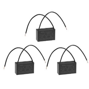 uxcell Ceiling Fan Capacitor CBB61 5uF 250V AC 2 Wires Metallized Polypropylene Film Capacitor 47x29x18mm for Electric Fan Pump Motor Generator 3Pcs