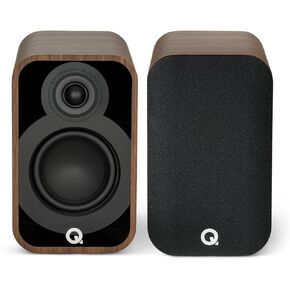 Q Acoustics 5010 Compact Bookshelf Speakers Pair Satin White - 4.5" Mid/Bass Driver, 1" Tweeter - Stereo System for Home Theater Entertainment Center, Surround Sound TV/Record Player