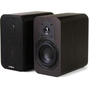 Micca RB42 Reference Bookshelf Speaker with 4-Inch Woofer and Silk Tweeter (Dark Walnut, Pair) (Renewed)