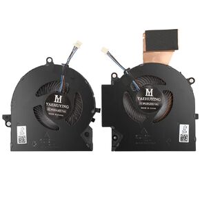 Replacement (DC12V) New CPU and GPU Cooling Fan for HP OMEN 16-B 16-C TPN-Q265 TPN-Q267 Fan Series M75487-001 ND8CC02-20K25 M75488-001 ND8CC02-20K26 DC12V 0.5A