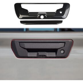Korlot Carbon Fiber Car Rear Trunk Door Handle Cover Trim for Nissan Frontier 2022+