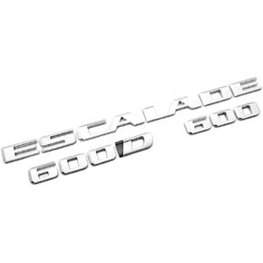 3Pack Escalade 600 600D Rear Liftgate Emblem 3D Badge Letter 84787581 23440294 84740919 Compatible with fits Escalade (Gloss Black)