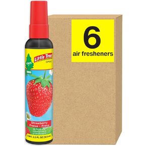 LITTLE TREES Car Air Freshener. SPRAY Provides a Long-Lasting Scent for Auto or Home. On-the-go Freshness. Black Ice, 6 Air Fresheners