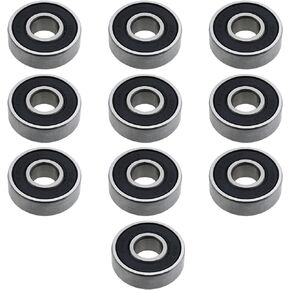 SING F LTD 10pcs 608RS ABEC-11 Skateboard Bearings Deep Groove Ball Bearings Double Sealed Shielded 8x22x7mm Chrome Steel Black for Roller Skates Scooter Wheels 3D Printer