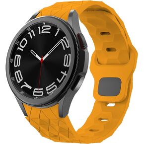 Band Compatible with Samsung Galaxy Watch 6 5 4 Band 44mm 40mm/Galaxy Watch 6 Classic Bands 47mm 43mm/Watch 5 Pro 45mm, Rugged No Gap Silicone Replacement Sport Strap Bracelet Correa for Men & Women