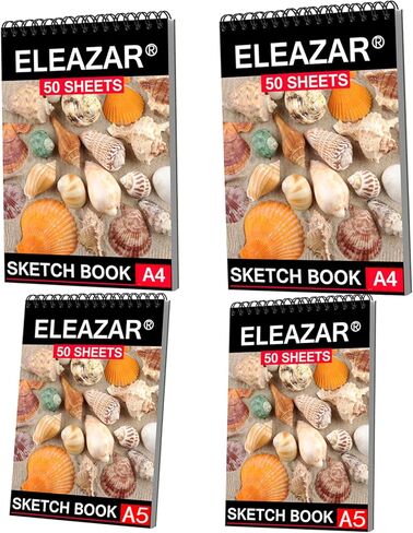 4 sketchbooks (including A4 * 2 books, A5 * 2 books) sketch paper sketchbook, children's sketchbook, blank book, sketchbook, art drawing, student sketchbook, sketchbook in Kuwait