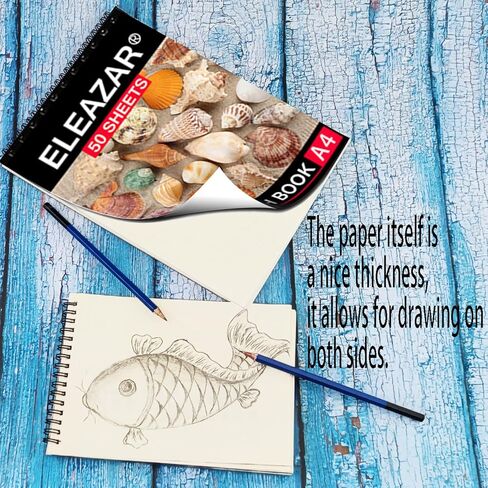 4 sketchbooks (including A4 * 2 books, A5 * 2 books) sketch paper sketchbook, children's sketchbook, blank book, sketchbook, art drawing, student sketchbook, sketchbook in Kuwait