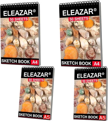 4 sketchbooks (including A4 * 2 books, A5 * 2 books) sketch paper sketchbook, children's sketchbook, blank book, sketchbook, art drawing, student sketchbook, sketchbook in Kuwait