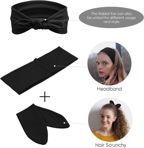 DRESHOW 8 Pack Sweat Bands Headbands for Women Workout Non-Slip Stretchy Fashion HairBand Curly Hair Headband Soft Hair Accessories for Sports Running Athletic Yoga in Saudi Arabia