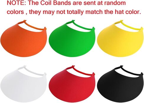 6Pcs Foam Sun Visors for Women Sun Visor Hat Summer Sun Protection Hat Adjustable Foam Visors with Coil Bands Assorted Colors Soft Visors for Beach Outdoor Sports Multi in Saudi Arabia