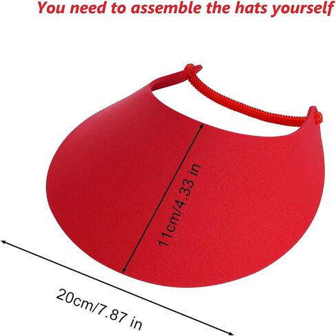 6Pcs Foam Sun Visors for Women Sun Visor Hat Summer Sun Protection Hat Adjustable Foam Visors with Coil Bands Assorted Colors Soft Visors for Beach Outdoor Sports Multi in Saudi Arabia