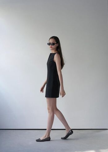Women Stylish Jelly Flats Shoes/Flat Heel/Dress Sandals/Square Toe Slip On in Kuwait