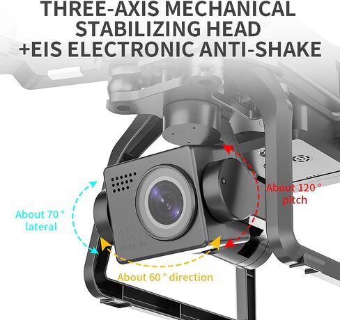 SJRC F7 PRO GPS Drone 4K Dual HD Camera 3-Axis Gimbal Professional Aerial Photography 3KM Brushless Quadcopter VS F11 4K Pro (One Battery) in Saudi Arabia
