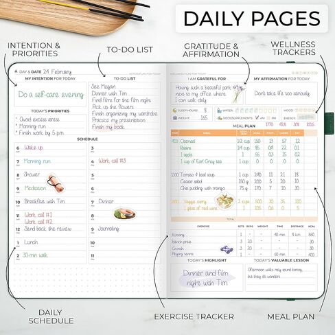 Clever Fox Wellness Planner Premium – Daily Lifestyle Journal to Support Health, Nutrition & Exercise – Healthy Living Journal with Meal, Exercise & Habit Trackers – Lasts 3 Months (Lavender) in Saudi Arabia