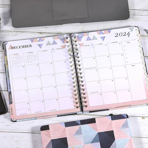 2024 Planner - Weekly & Monthly Planner 2024 with Gift Box, Jan 2024 - Dec 2024, Planner 2024, 8" x 10" Thick Paper, Back Pocket with 15 Notes Pages + 12 Monthly Tabs in Saudi Arabia