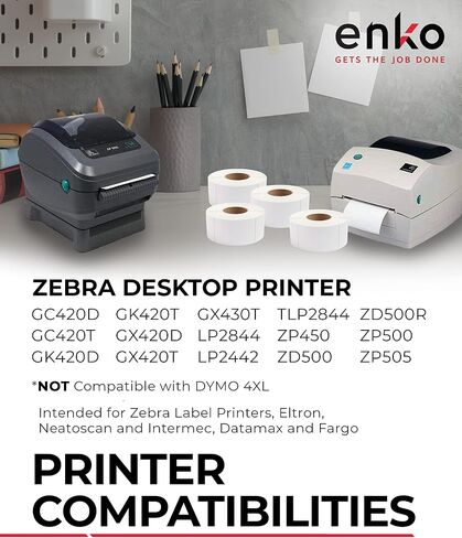 enKo [3 Rolls, 1050 Labels] - 3 x 5" Direct Thermal Labels, FBA Stickers, FN SKU Labels Compatible for Zebra/Eltron in Saudi Arabia
