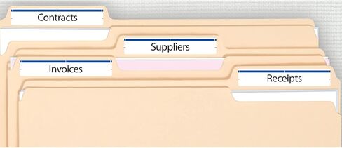 Office Depot Print-Or-Write Color Permanent Inkjet/Laser File Folder Labels, 5/8in x 3 1/2in, Dark Blue, 252 pk, OD98817 in Saudi Arabia