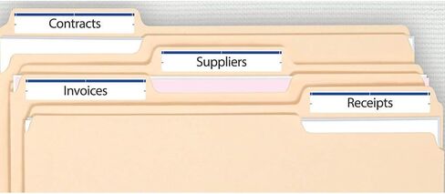 Office Depot Print-Or-Write Color Permanent Inkjet/Laser File Folder Labels, 5/8in x 3 1/2in, Dark Blue, 252 pk, OD98817 in Saudi Arabia