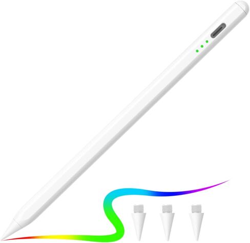 Stylus Pen for Apple Ipad Pencil - Pencil 2nd for iPad 9th 10th Generation Apple Pen with Palm Rejection 2018-2024 Ipad 6th 7th 8th 9th 10th Gen Mini 6/5 Ipad Air 3/4/5 Gen iPad Pro 11-12.9 inch White in Saudi Arabia