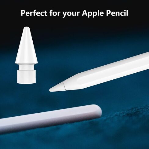 MMOBIEL 0.5mm Metal Pencil Tips Compatible with Apple Pencil 1st/2nd Gen/USB-C/Pro – 3 Pieces Replacement Metal Tips Compatible with Apple Pencil – iPencil Nibs Compatible with Apple Pencil - White in Kuwait
