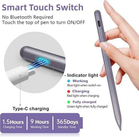 Apple Pencil 2nd Generation for iPad 10th Generation Pen,Stylus for iPad Air 5th Generation Pencil Apple iPad Pro Pen,iPad Mini 6th/5th,iPad 8th 9th 10th Gen,iPad Air 13-Inch iPad Pencil White in Kuwait