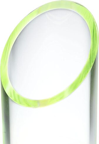 OfficeGoods Acrylic Pen & Pencil Holder - Modern Cylinder Design - Beautiful Desk Organizer for Home or Office - Contrasting Base & Rim - 5.25" H x 2.5" W - Neon Green in Saudi Arabia