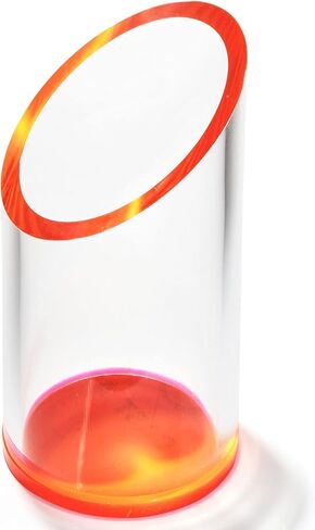 OfficeGoods Acrylic Pen & Pencil Holder - Modern Cylinder Design - Beautiful Desk Organizer for Home or Office - Contrasting Base & Rim - 5.25" H x 2.5" W - Neon Green in Saudi Arabia