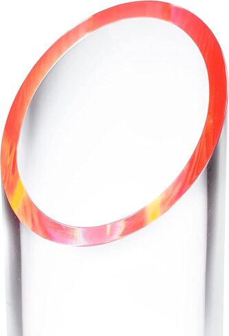 OfficeGoods Acrylic Pen & Pencil Holder - Modern Cylinder Design - Beautiful Desk Organizer for Home or Office - Contrasting Base & Rim - 5.25" H x 2.5" W - Neon Green in Saudi Arabia