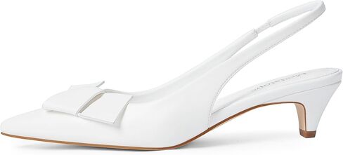 Modatope هريرة الكعوب للنساء القوس أشار مغلقة اصبع القدم Slingback كعب منخفض الصنادل النساء مضخات فستان الزفاف الأحذية in Kuwait