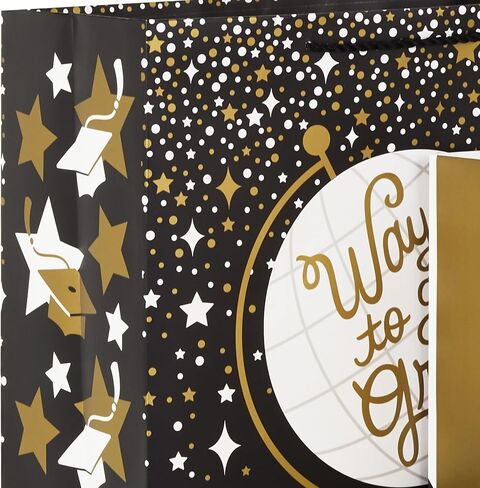 Hallmark 13" Large Graduation Gift Bags (3 Bags: Way to Go, Woo Hoo!, Congrats) for High School, College, Kindergarten, 8th Grade and More in Saudi Arabia