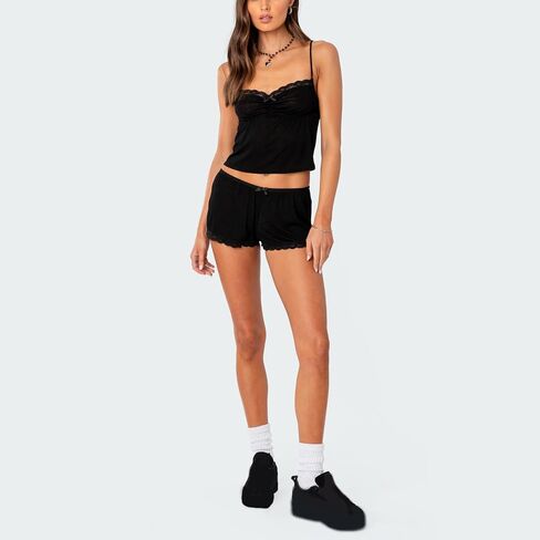 Women Two Pieces Outfit Sets Y2k Cami Top And Shorts Pajama Sets Sleepwear Summer Clothes Streetwear Loungewear in Saudi Arabia