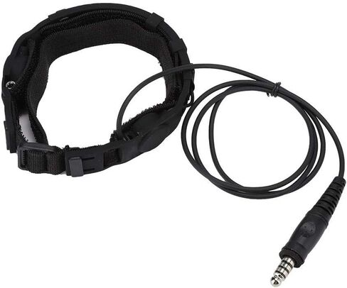 Throat Mic Headset,Military Interface Z Tactical Throat Mic Security Earpiece With Dual Sensitive Throat Microphone Transponder for Element / Z Tactical PTT in Saudi Arabia