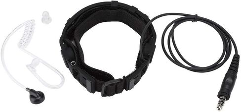 Throat Mic Headset,Military Interface Z Tactical Throat Mic Security Earpiece With Dual Sensitive Throat Microphone Transponder for Element / Z Tactical PTT in Saudi Arabia