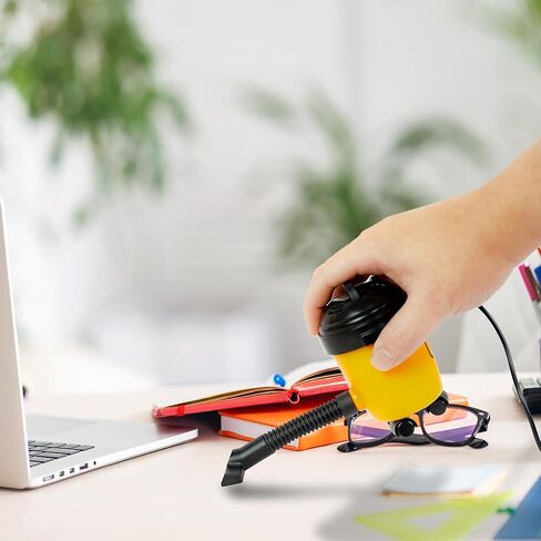 مكنسة كهربائية صغيرة ريترو - مدمجة وأنيقة وقوية. يعمل بمنفذ USB، شفط قوي، تشغيل بزر واحد، وفوهة مكنسة متضمنة in Kuwait