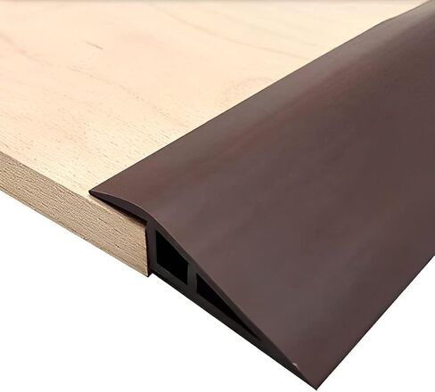 Vinyl-Door-Transition-Threshold-Strip, 36 in Floor/Carpet-to-Tile-Transition-Strip Reducer, Doorway Edge Trim for Laminate Floor Mat Vinyl Tile (Coffee, 36 in) in Saudi Arabia