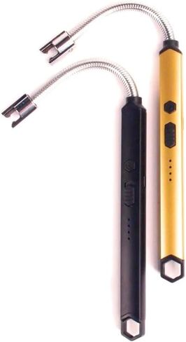 Lighter, Electric Rechargeable USB Arc Lighters for Camping, BBQ, Candles -2pack (1 Black, 1 Gold) in Saudi Arabia